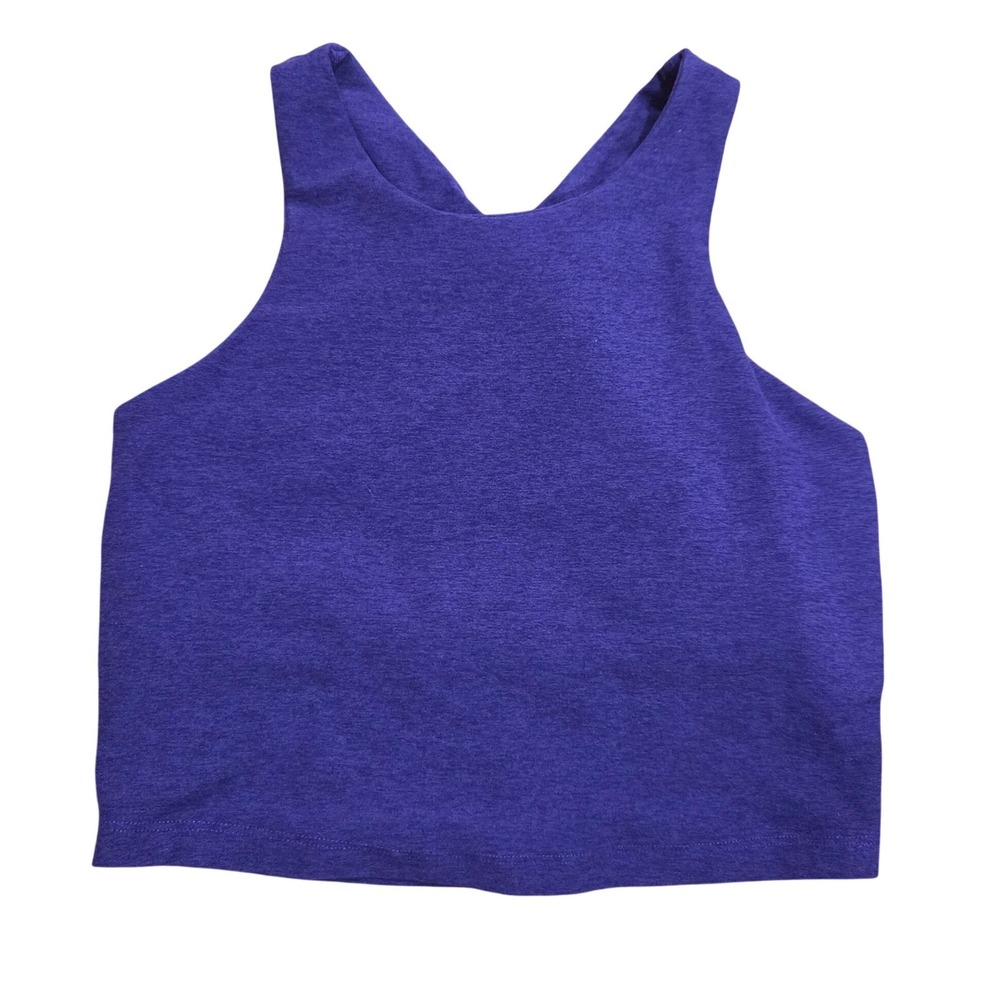 Beyond Yoga Purple Space Dye Cropped Racerback Tank Top Size Medium USA Sporty
